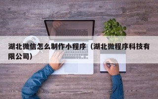 景德镇湖北微信怎么制作小程序（湖北微程序科技有限公司）
